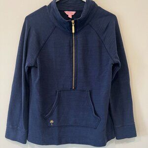 Lily Pulitzer Skipper Popover Half Zip in Navy in Size Small
